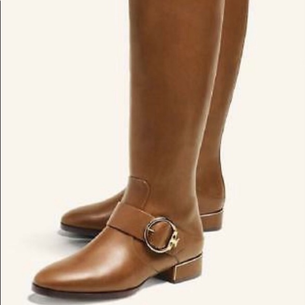 LIKE NEW TORY BURCH SOFIA BUCKLED RIDING BOOT